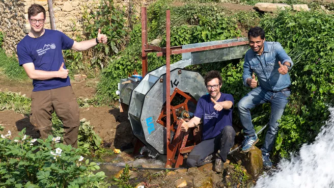 TUM International Entwicklungszusammenarbeit, Waterwheel-Project in Nepal
